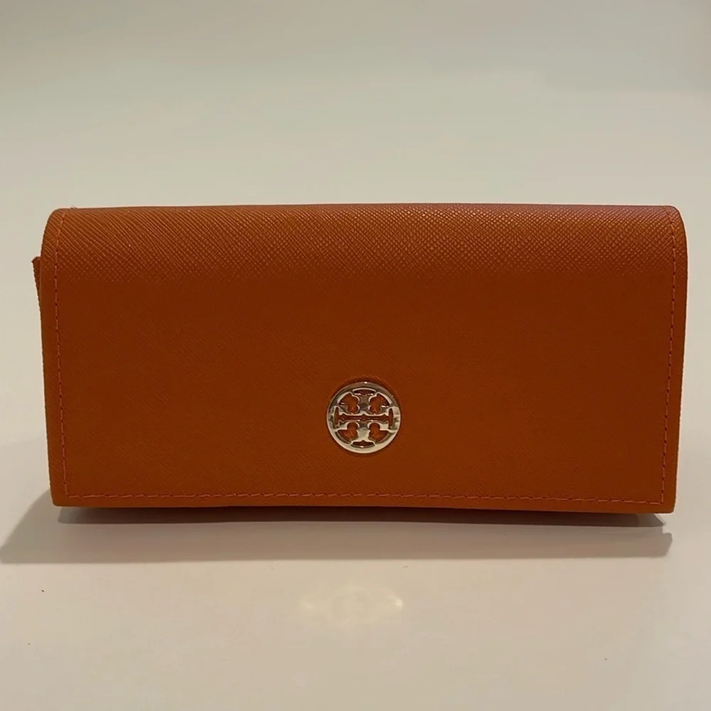 Tory Burch Orange Leather Sunglasses Case